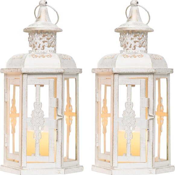 BNIB Vintage, Rustic Decorative Lantern Set of 2 - Picture 3 of 3
